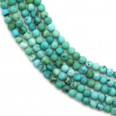 Natural turquoise, 3.5-4mm, in round shape x 39cm