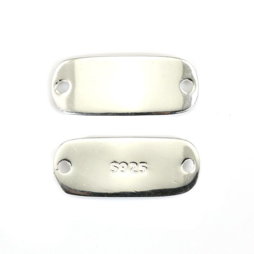 Spacer engraving rectangle bar 7x16mm - Silver 925 x 1pc