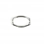 Stilisierter ovaler Ring Charm 9x15mm - 925er Silber x 1Stk
