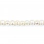 White freshwater cultured pearl, in shaped of a oval 3.5 * 5mm x 39cm