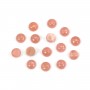 Pink rhodochrosite cabochon, in round shape, in size of 4mm x 2pcs
