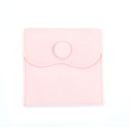 Pink velvet pouch 7x7cm x 1pc
