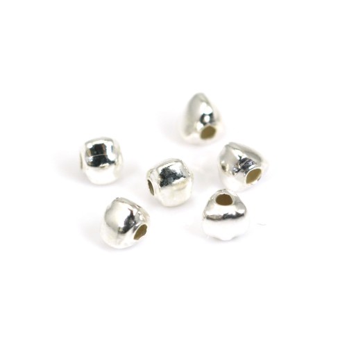 Triángulo de perlas 3mm - Plata 925 x 6pcs