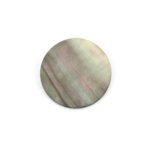 Cabochon Mother-of-Pearl round flat 10mm x 1pc
