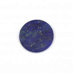 Cabochon lapis lazuli, rond plat 25mm x 1pc