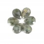 Labradorite, in faceted drop shaped, 13 * 18mm x 1pc