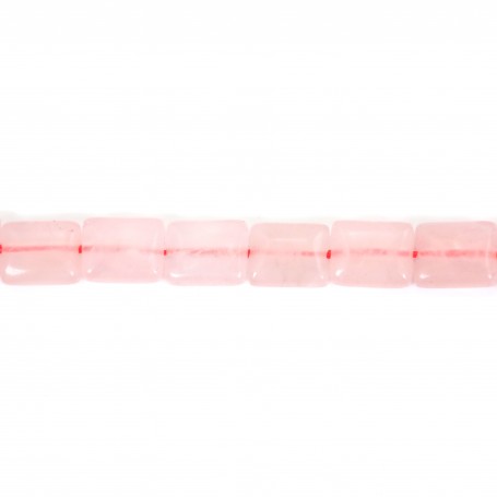Pink quartz rectangle 8x10mm x 40cm