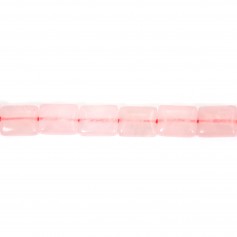 Rectangular pink quartz 8x10mm x 38cm