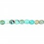 Round faceted Peruvian turquoise 2mm x 39cm