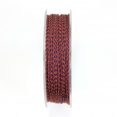 Polyestergarn mehrfarbig rot violett 0.9mm x 30m