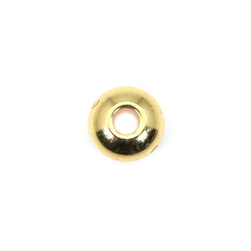 Rondella perlata 3x6 mm - Acciaio inossidabile 304 placcato oro x 4 pz