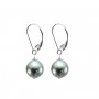 Earring starling silver 925 dormeuse tahiti pearl x 2pcs