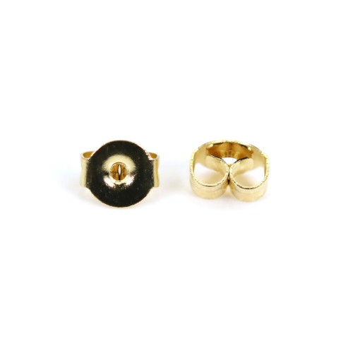 Earring Back 5mm - Stainless steel 304 gold-plated x 10pcs