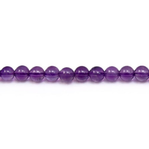 Améthyste, violet, ronde, 3mm x 40cm