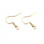 Ball spring ear hook 20mm - 304 stainless steel gold plated x 4pcs