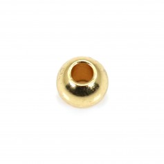 Perla a sfera da 4 mm - Acciaio inossidabile placcato oro 304 x 10 pz