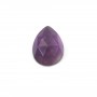 Amethyst faceted drop cabochon 8x10mm x 1pc