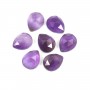 Amethyst faceted drop cabochon 8x10mm x 1pc