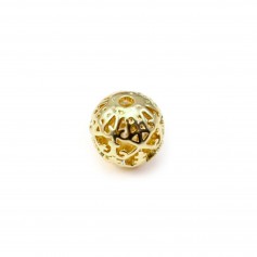  Openwork ball by "flash" Gold on brass 8mm x 2pc