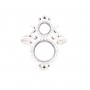 Adjustable ring for round cabochon 6 & 10mm - Silver 925 x 1pc