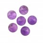 Round faceted amethyst cabochon 10mm x 1pc