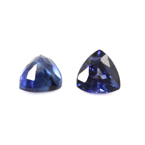 Zafiro azul, triángulo talla trillón 3,5-4mm x 1ud