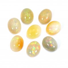 Cabochon opala etíope, multicolor, forma oval, 7 * 9mm x 1pc