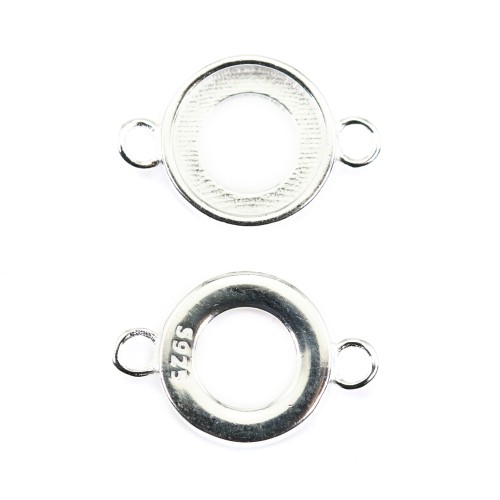 Abstandshalter für runden Cabochon 8mm - 925er Silber x 1Stk