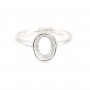 Einstellbarer Ring für ovalen Cabochon 6.4x8.5mm - 925er Silber x 1Stk