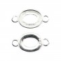 Spacer for oval cabochon 6.4x8.5mm - Silver 925 x 1pc