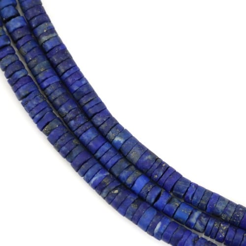 Lapis Lazuli matt runde heishi 1-2x4mm x 39cm