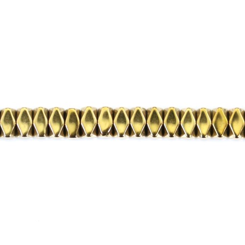 Hämatit goldfarben runde facettierte quadratische Scheibe 2x4mm x 40cm