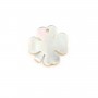 White mother-of-pearl four-leaf clover 10mm x 1pc
