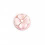 Cabochon Cameo Pink Conch round flower 14mm x 1pc