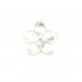 Nacre blanche en fleur à 5 pétales 10mm x 1pc