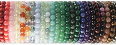 Gemstones and pearls bracelets